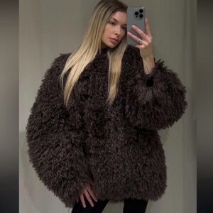 ZARA RUNWAY COLLECTION SCULPTURAL MONGOLIAN FUR COAT